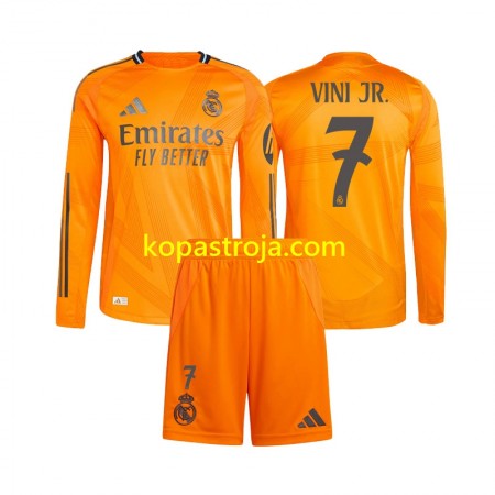 Billiga Fotbollströjor Real Madrid Vinicius Junior 7 Barn Borta tröja 2024/25 Långärmad